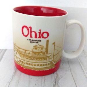 Starbucks Ohio Collector Series Large Red Mug Cup